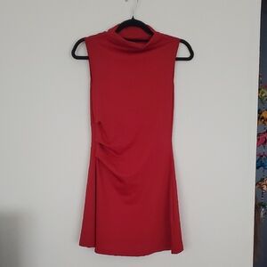 Elegant Red Sleeveless Dress